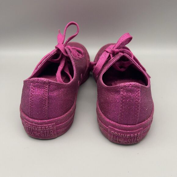 Converse Chuck Taylor All Star Shoes Womens Size 7 Pink Glitter Low Top 164550C - Picture 5 of 13